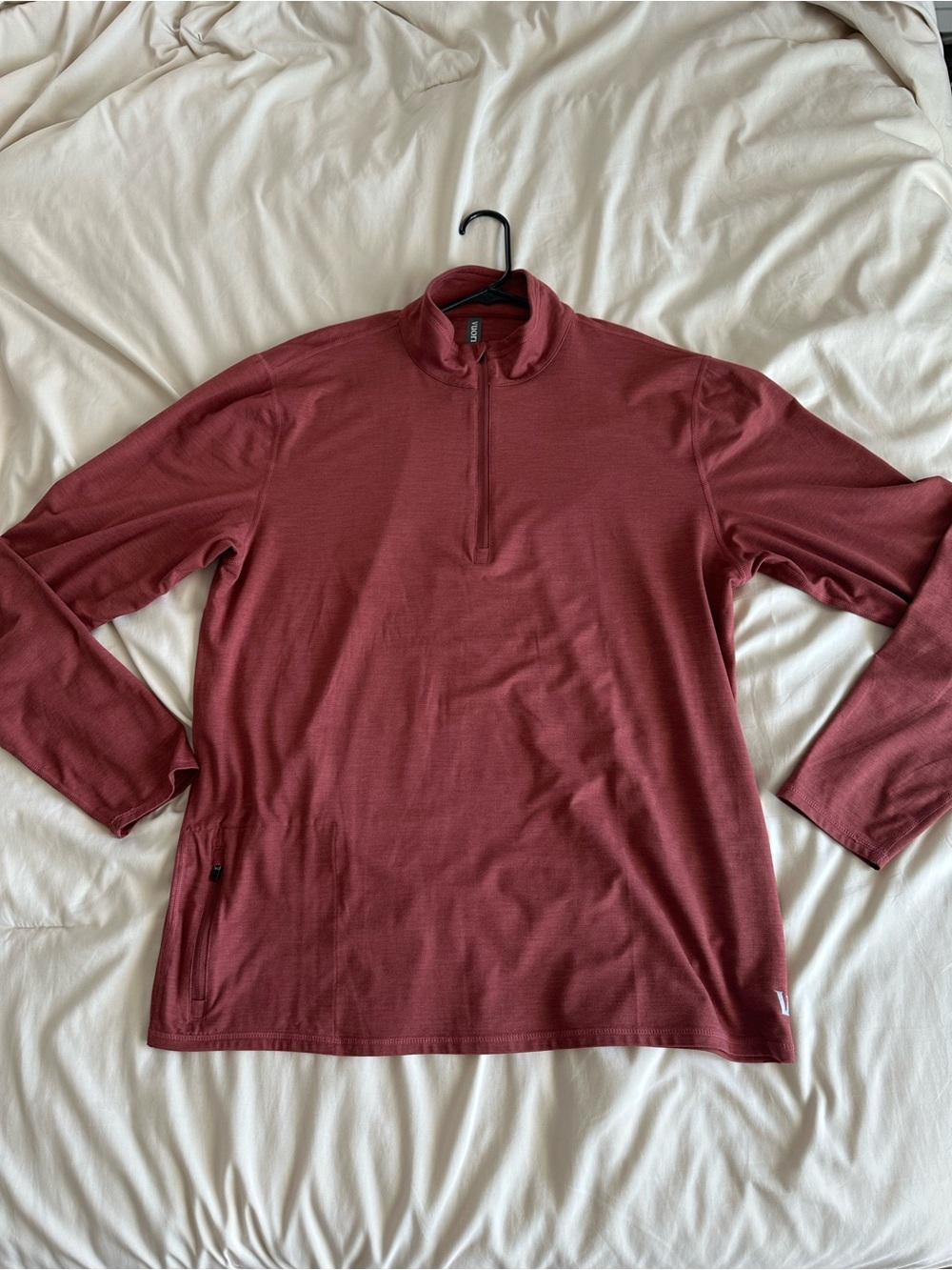 Vuori Quarter-Zip Pullover - Clay Red